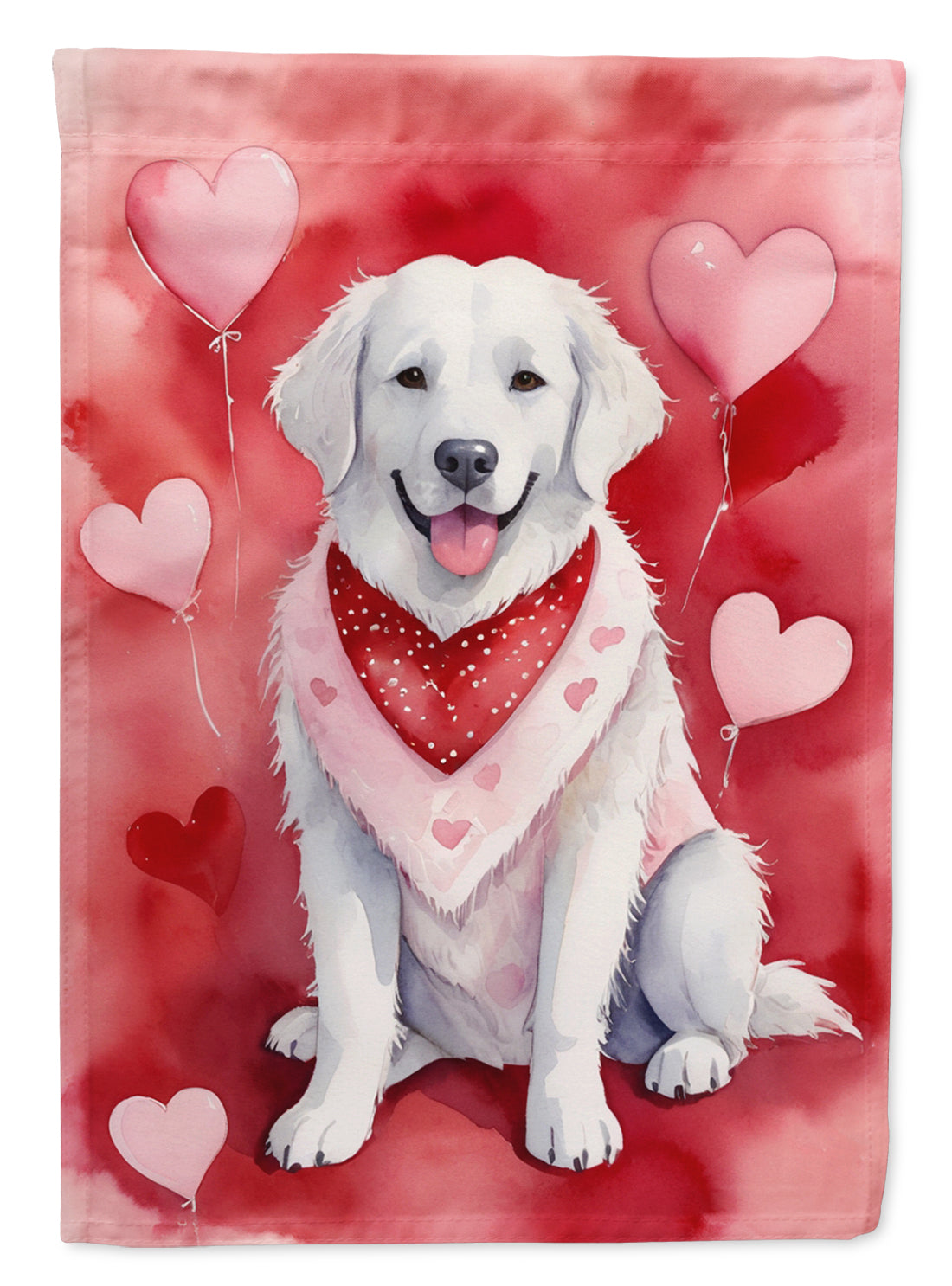 Kuvasz My Valentine Garden Flag by Caroline's Treasures