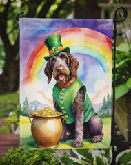German Wirehaired Pointer St Patrick's Day Garden Flag by Caroline's Treasures