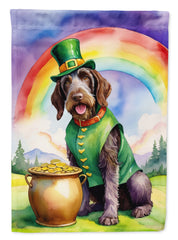German Wirehaired Pointer St Patrick's Day Garden Flag by Caroline's Treasures
