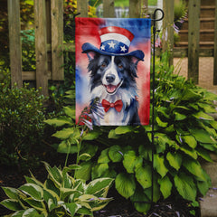 Border Collie Patriotic American Garden Flag by Caroline's Treasures
