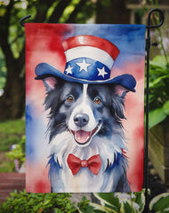 Border Collie Patriotic American Garden Flag by Caroline's Treasures