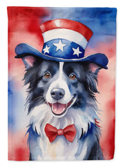 Border Collie Patriotic American Garden Flag by Caroline's Treasures