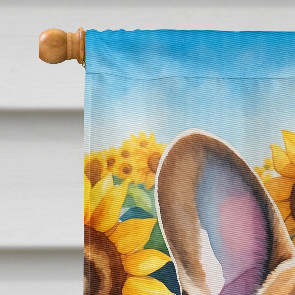 French Bulldog in Sunflowers House Flag by Caroline's Treasures