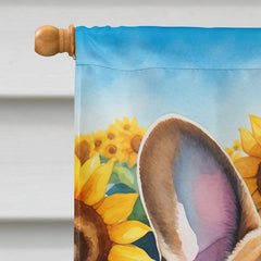 French Bulldog in Sunflowers House Flag by Caroline's Treasures
