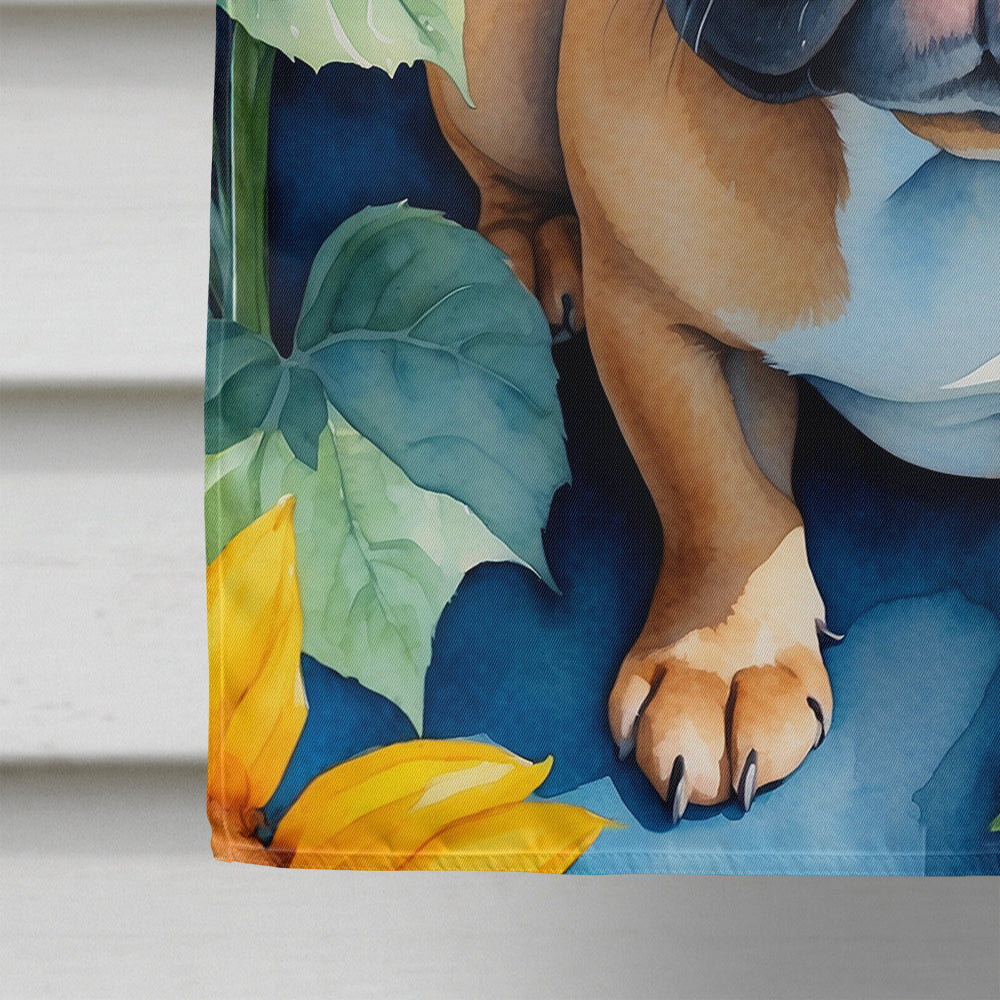 French Bulldog in Sunflowers House Flag by Caroline's Treasures