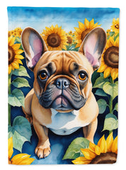 French Bulldog in Sunflowers House Flag by Caroline's Treasures