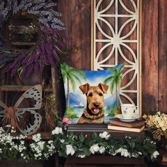 Airedale Terrier Luau Throw Pillow by Caroline's Treasures