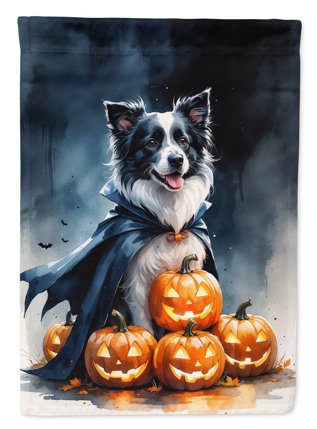 Border Collie Puppy Halloween House Flag by Caroline's Treasures