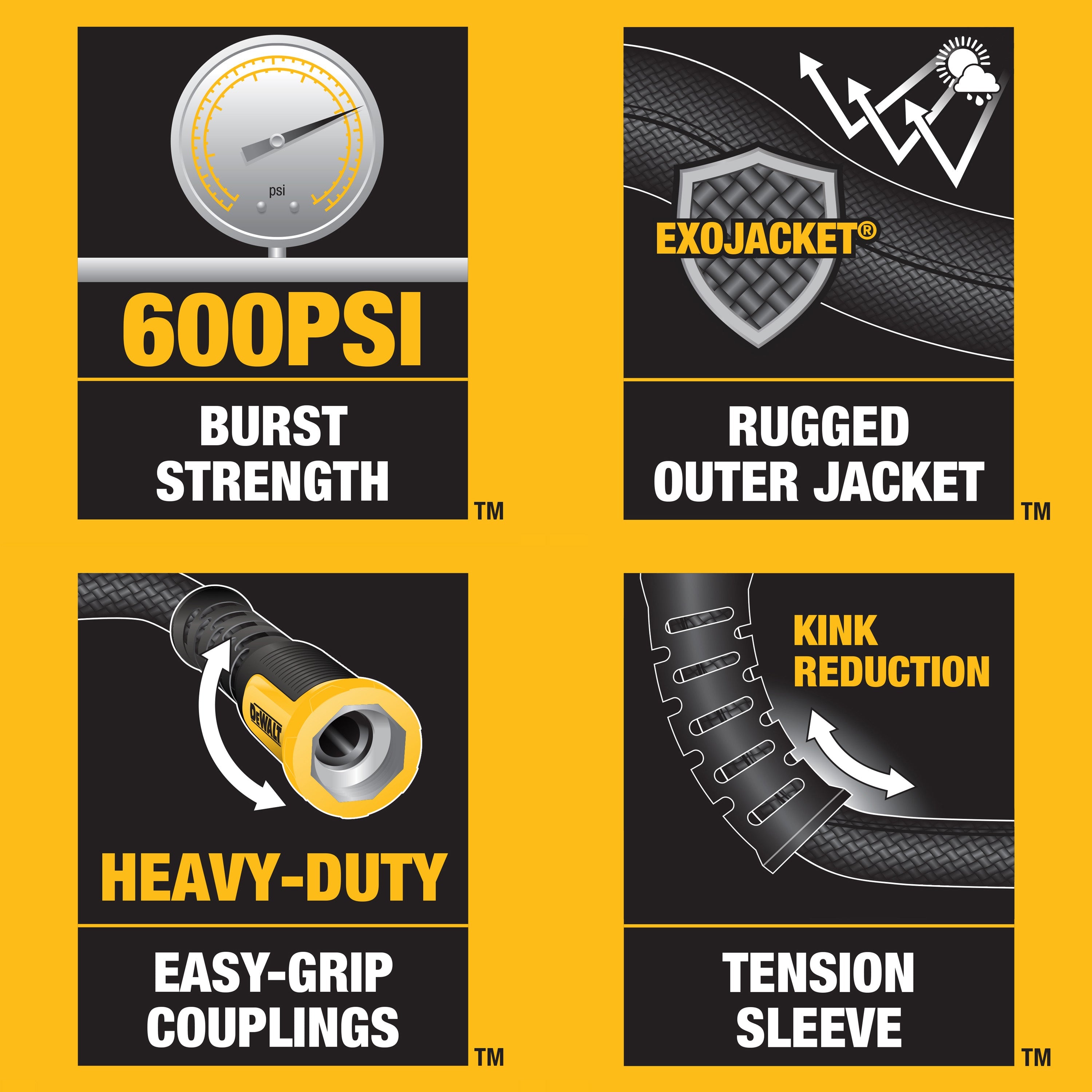 DeWalt 50'x5/8" HD Fabric Hose DXMH3302 by Orbit Irrigation