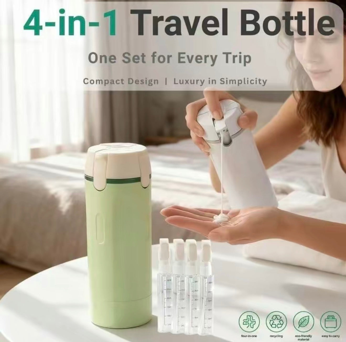 TravelMate 4-in-1 Toiletry Dispenser by V.I.P Digital Presence