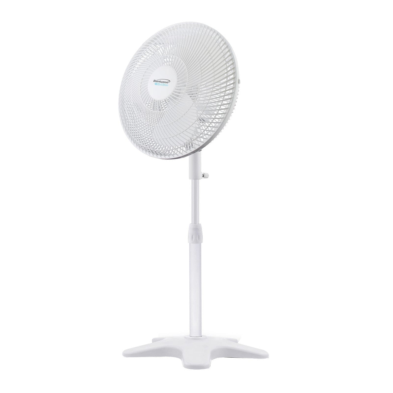 Brentwood Kool Zone F-16SPW 3-Speed 16” Oscillating Stand Fan, White by Brentwood