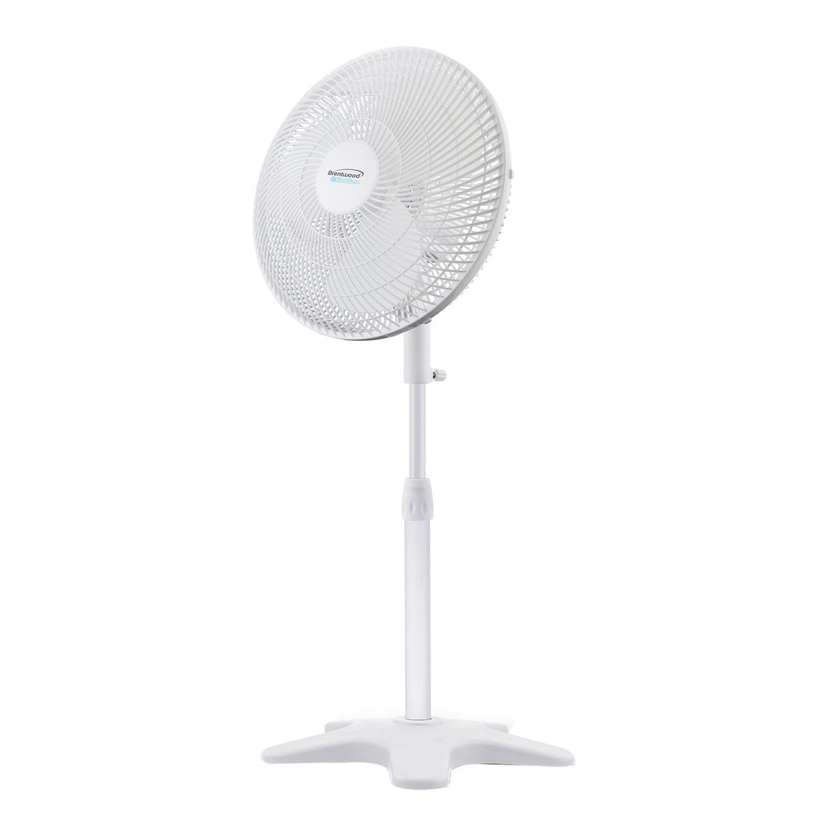 Brentwood Kool Zone F-16SPW 3-Speed 16” Oscillating Stand Fan, White by Brentwood