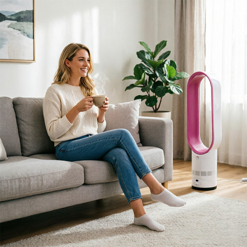 2025 New 16" Bladeless Tower Fan with Remote, Quiet Floor Fan for Home by eprolo