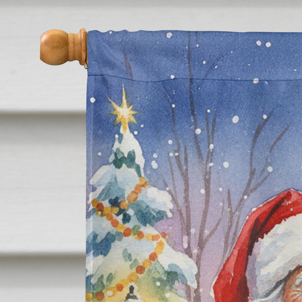 Scottish Deerhound with Santa Claus House Flag by Caroline's Treasures