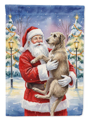 Scottish Deerhound with Santa Claus House Flag by Caroline's Treasures