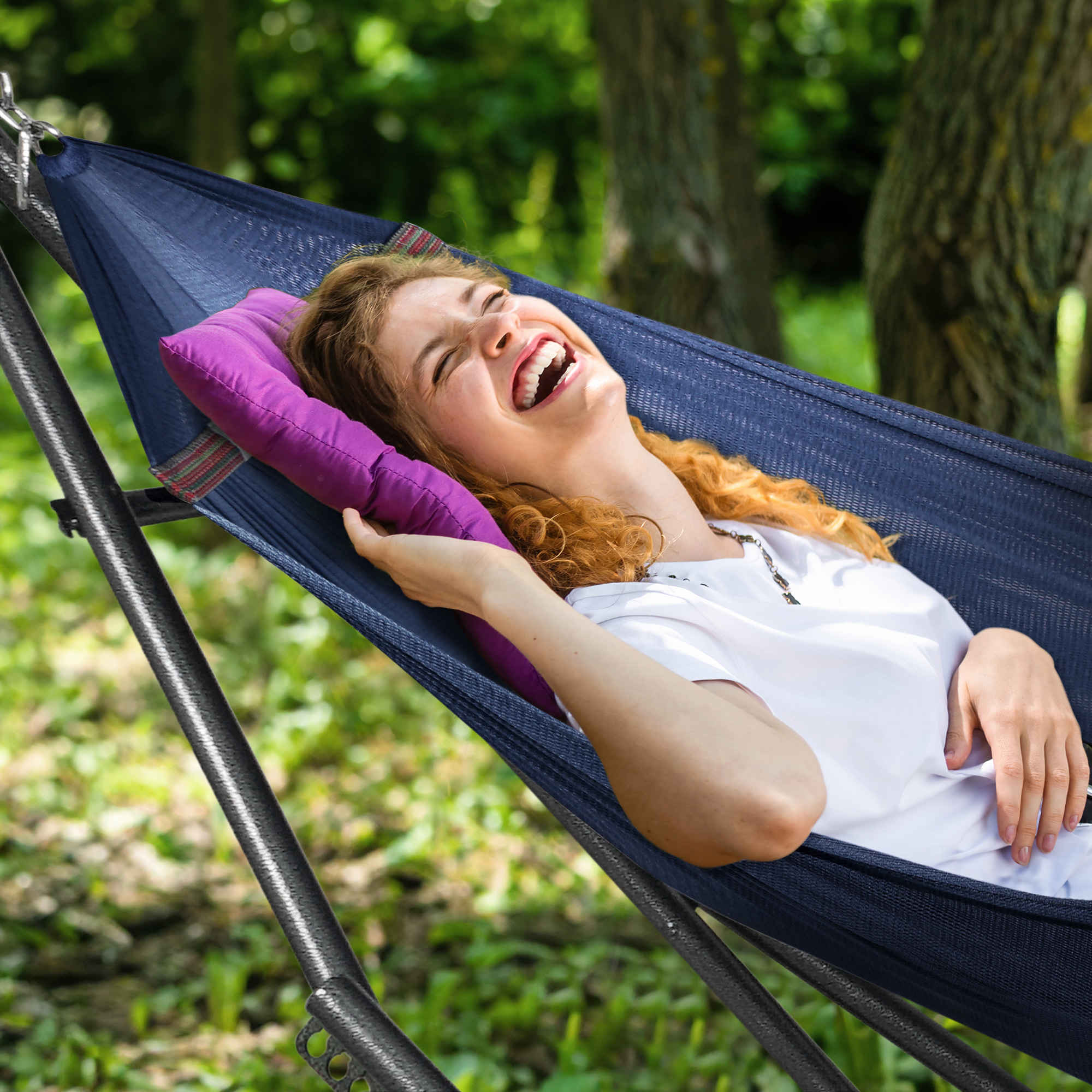 Tranquillo Universal Hammock with Medium Size Stands for Ultimate Relaxation - Ideal Universal Hammock Stands - Medium Size by Megsu