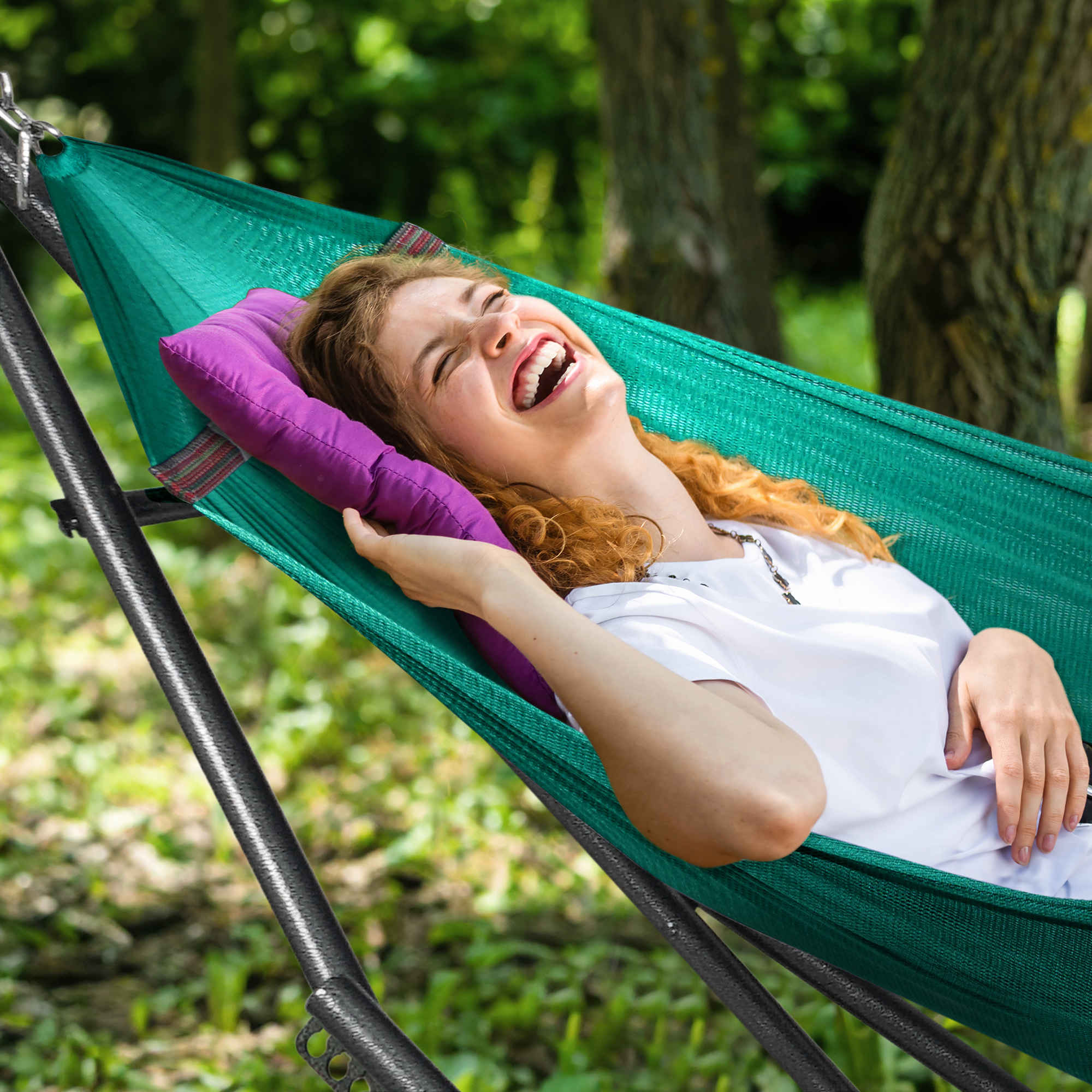 Tranquillo Universal Hammock with Medium Size Stands for Ultimate Relaxation - Ideal Universal Hammock Stands - Medium Size by Megsu