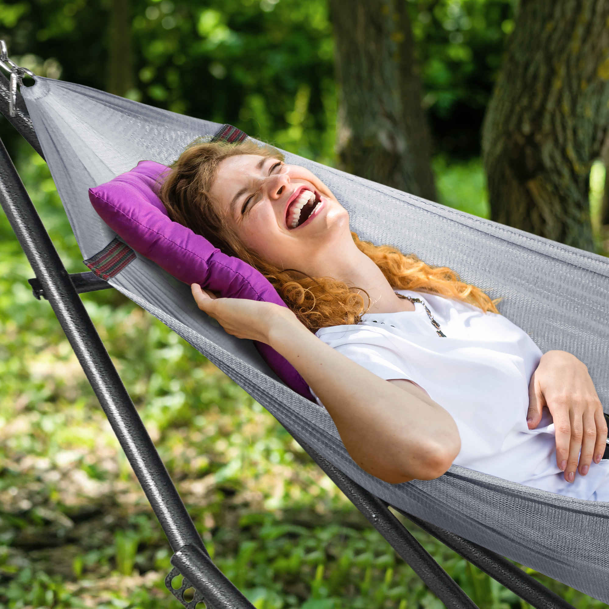 Tranquillo Universal Hammock with Medium Size Stands for Ultimate Relaxation - Ideal Universal Hammock Stands - Medium Size by Megsu
