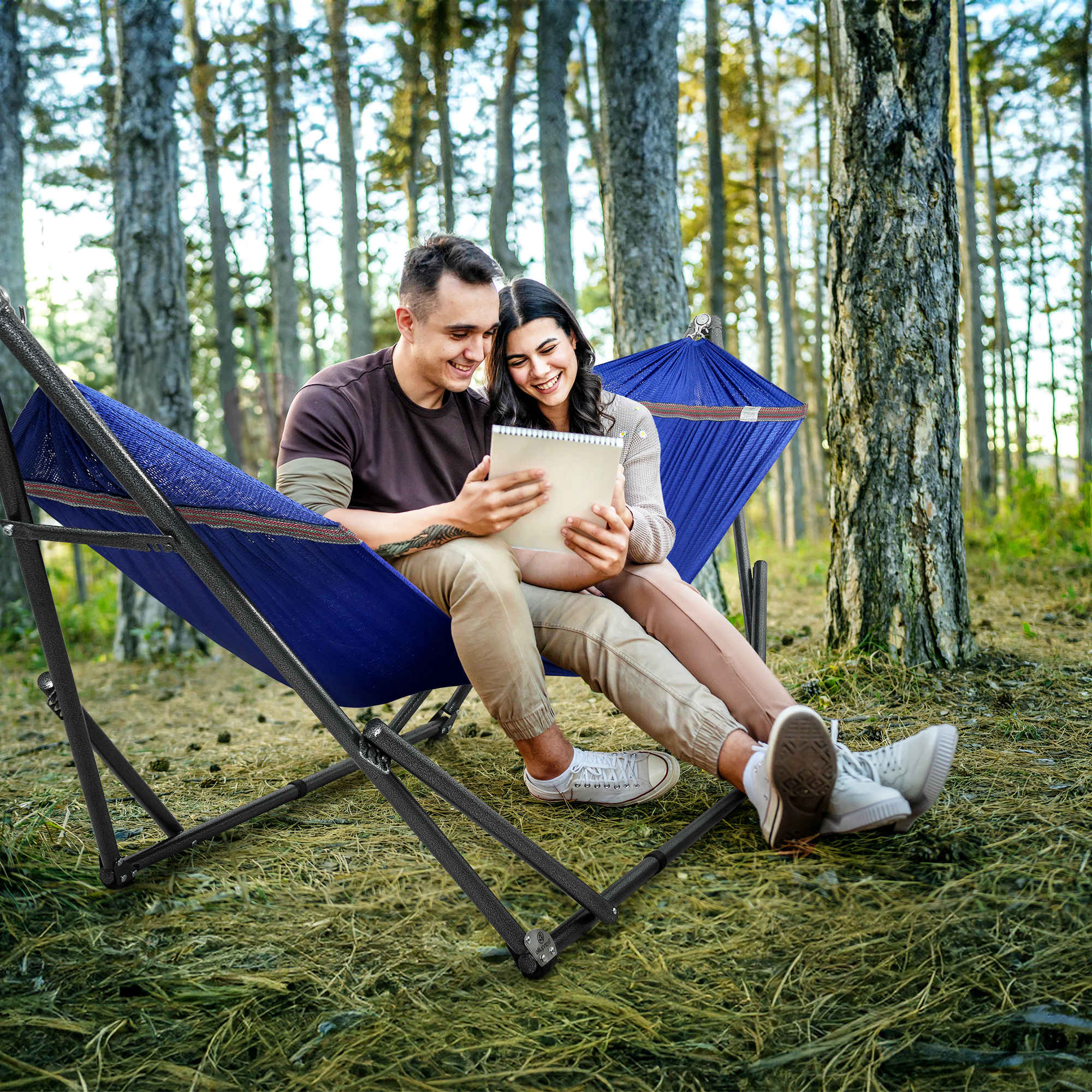Tranquillo Universal Hammock with Medium Size Stands for Ultimate Relaxation - Ideal Universal Hammock Stands - Medium Size by Megsu