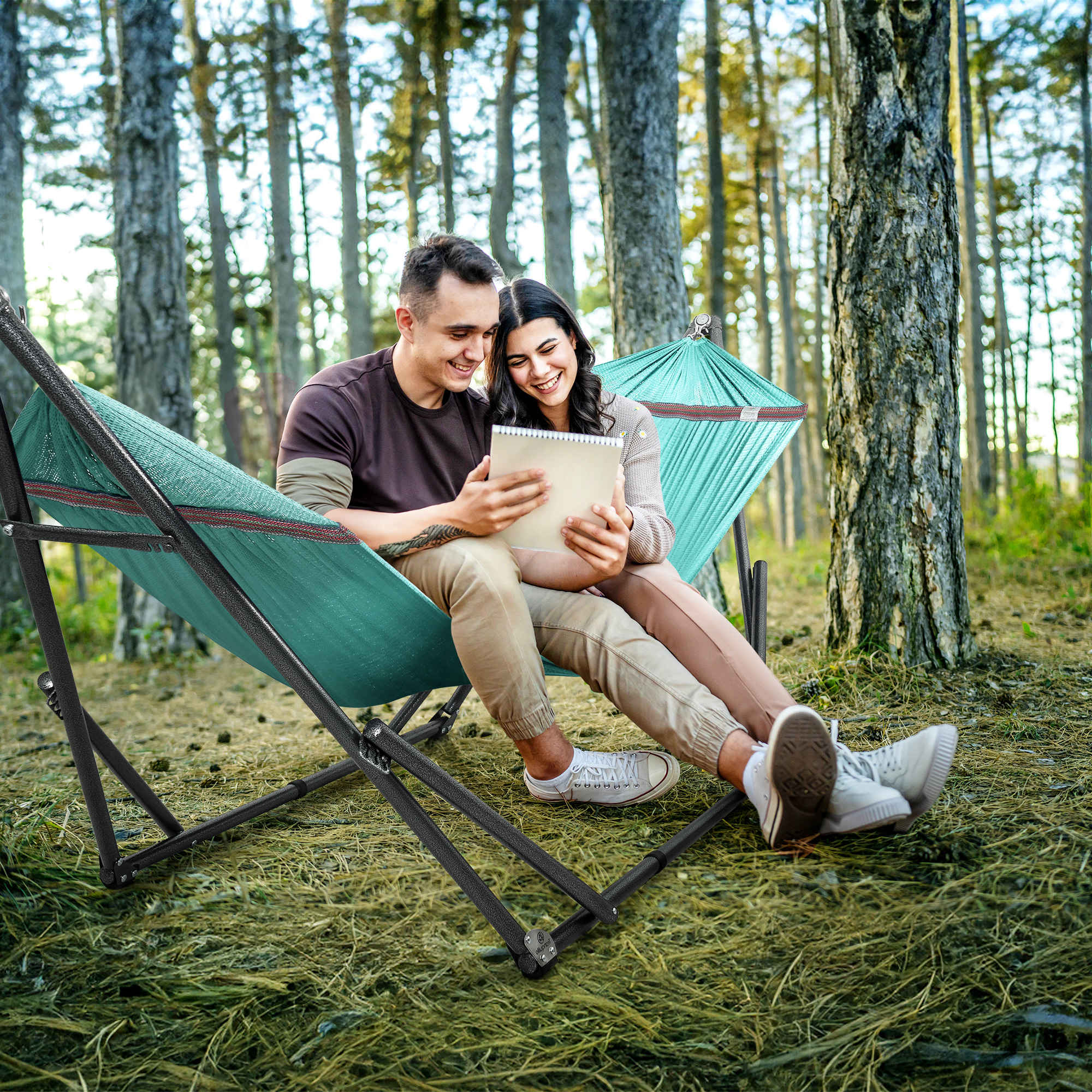 Tranquillo Universal Hammock with Medium Size Stands for Ultimate Relaxation - Ideal Universal Hammock Stands - Medium Size by Megsu