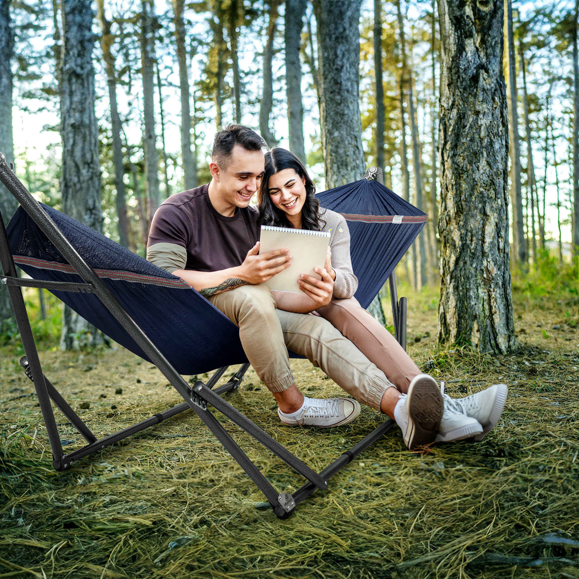 Tranquillo Universal Hammock with Medium Size Stands for Ultimate Relaxation - Ideal Universal Hammock Stands - Medium Size by Megsu