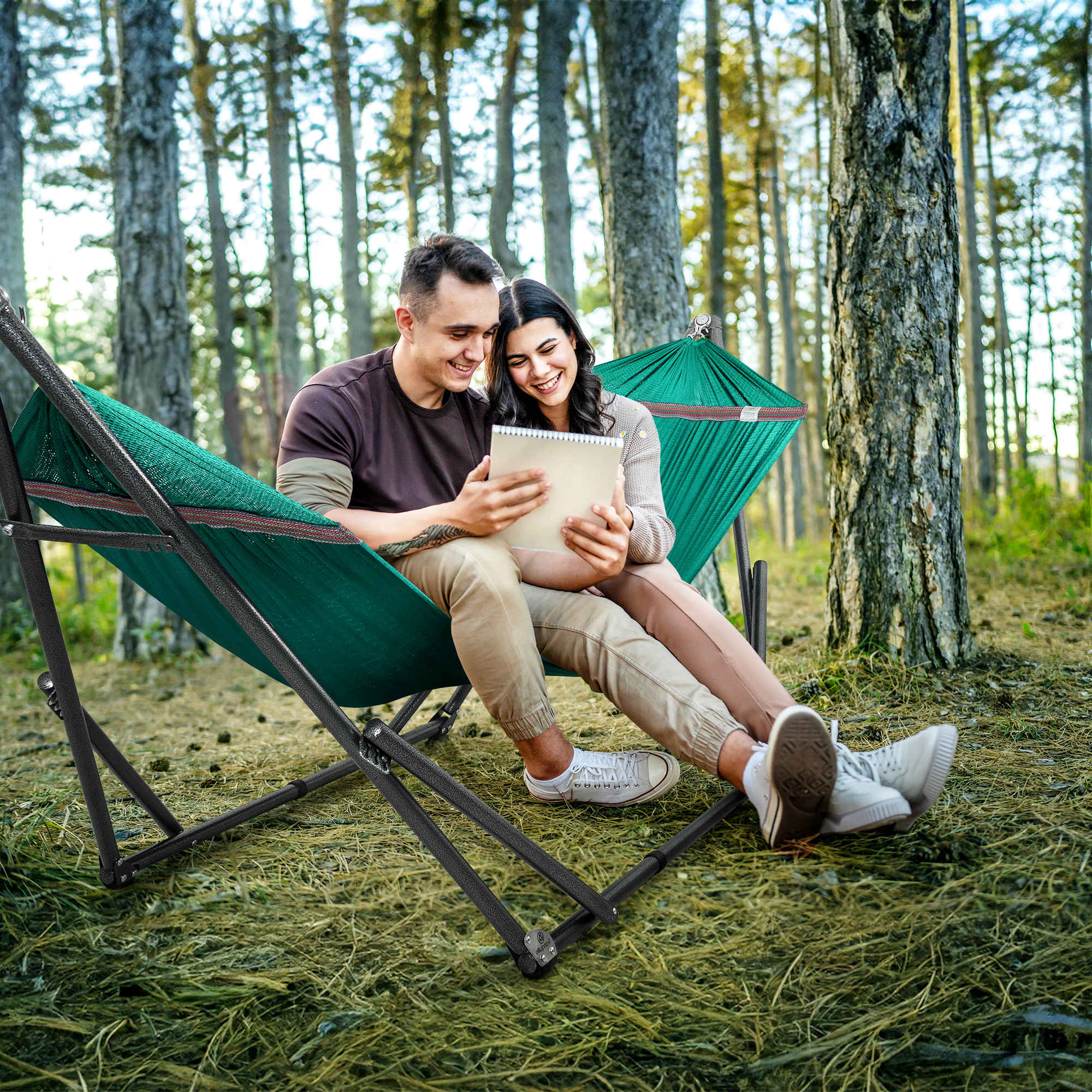 Tranquillo Universal Hammock with Medium Size Stands for Ultimate Relaxation - Ideal Universal Hammock Stands - Medium Size by Megsu