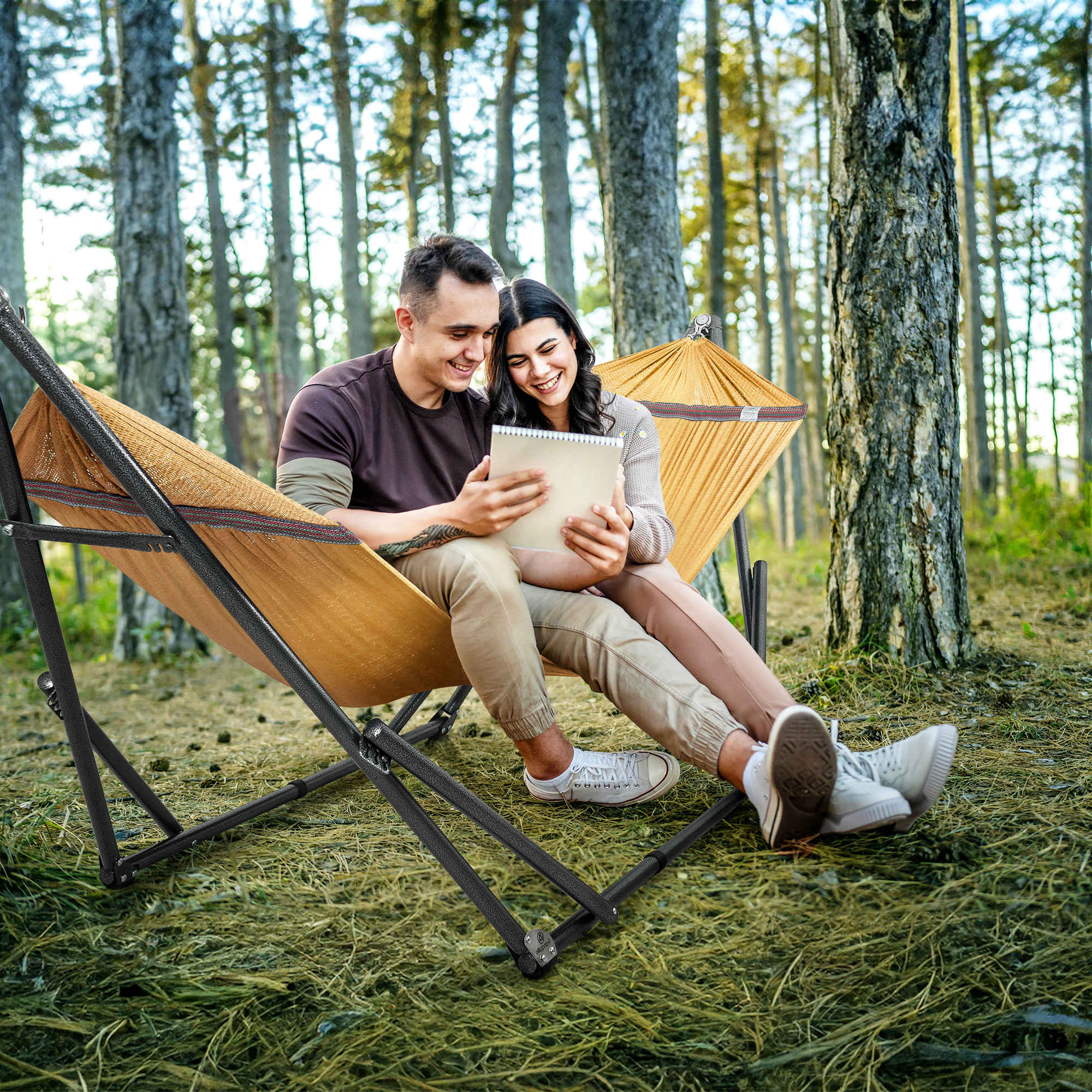 Tranquillo Universal Hammock with Medium Size Stands for Ultimate Relaxation - Ideal Universal Hammock Stands - Medium Size by Megsu