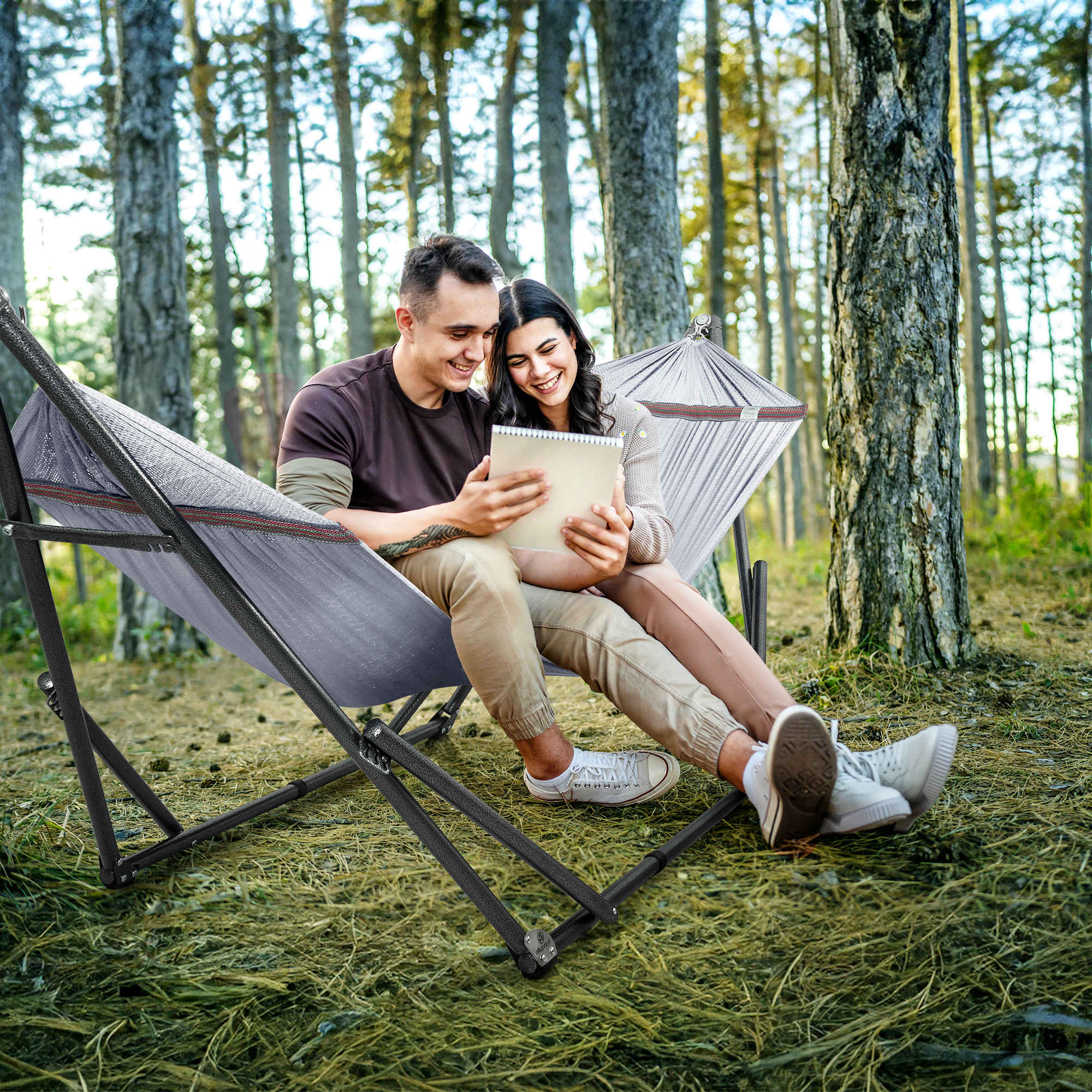 Tranquillo Universal Hammock with Medium Size Stands for Ultimate Relaxation - Ideal Universal Hammock Stands - Medium Size by Megsu