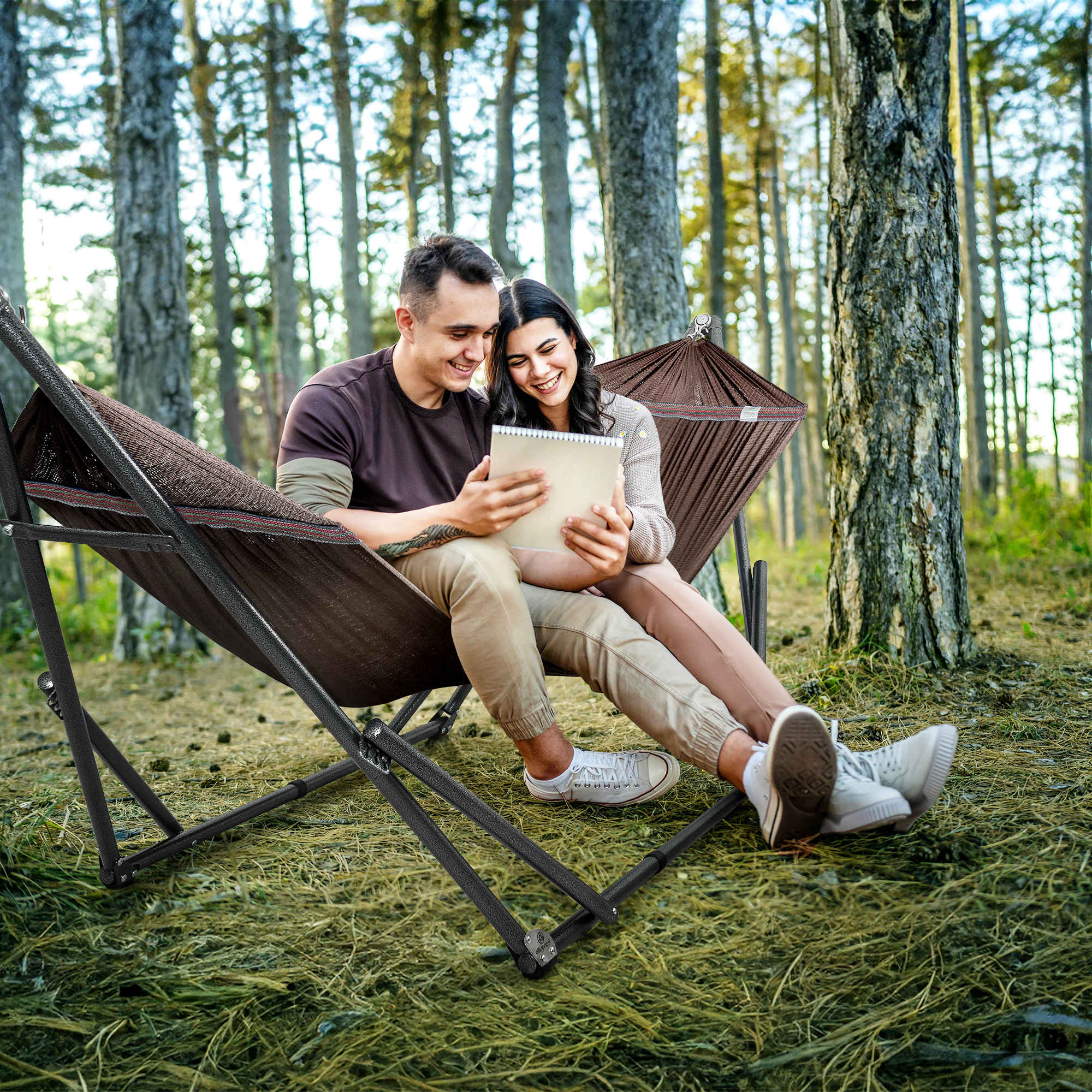Tranquillo Universal Hammock with Medium Size Stands for Ultimate Relaxation - Ideal Universal Hammock Stands - Medium Size by Megsu