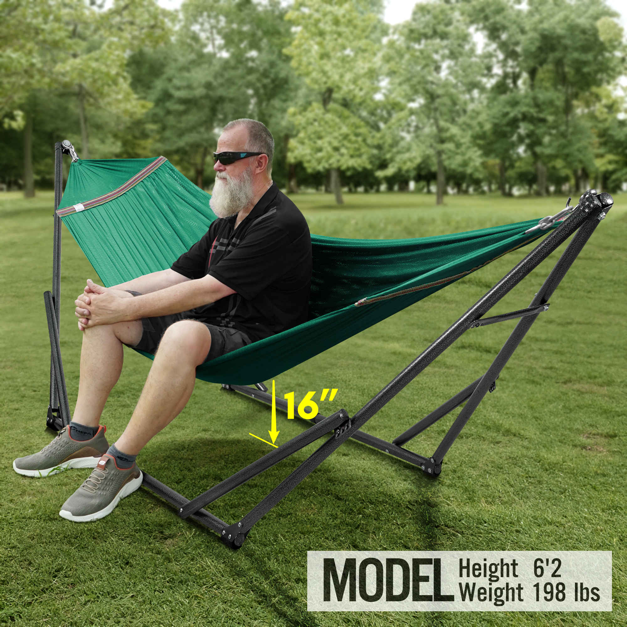 Tranquillo Universal Hammock with Medium Size Stands for Ultimate Relaxation - Ideal Universal Hammock Stands - Medium Size by Megsu