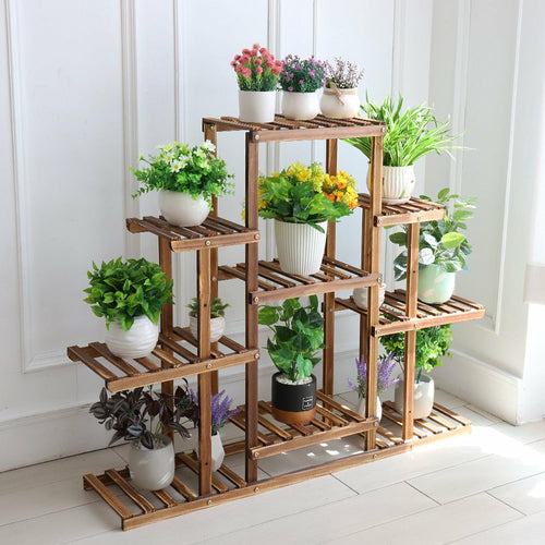 Indoor 9 Tier Wooden Plant Home Decor Stand by Homemaintenancesupplies2