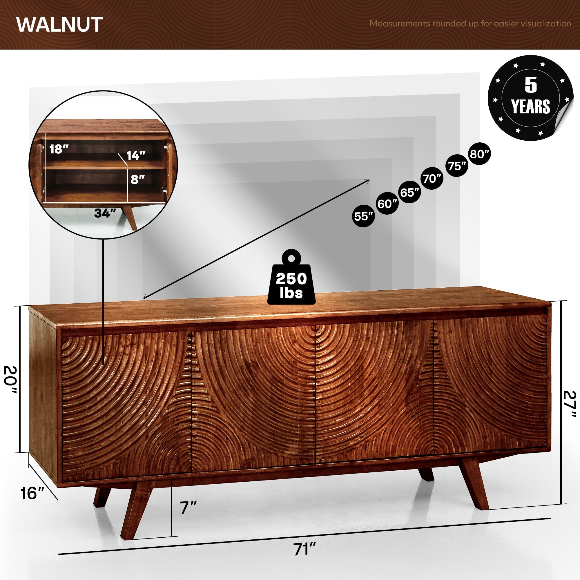 Harmony Wood TV Stand by Megsu