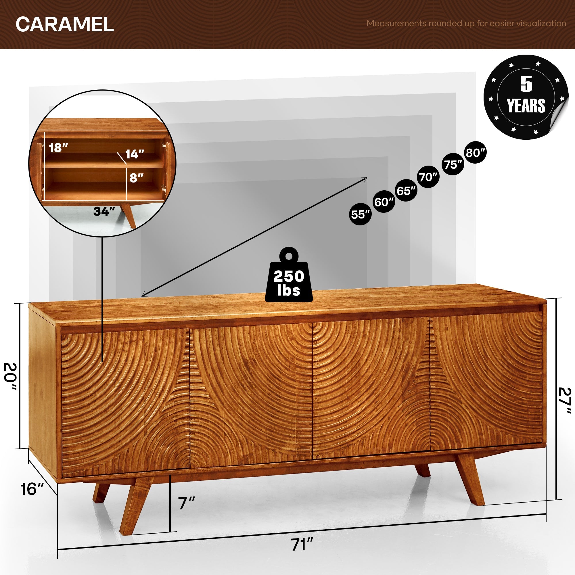 Harmony Wood TV Stand by Megsu