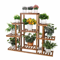 Indoor 9 Tier Wooden Plant Home Decor Stand by Homemaintenancesupplies2