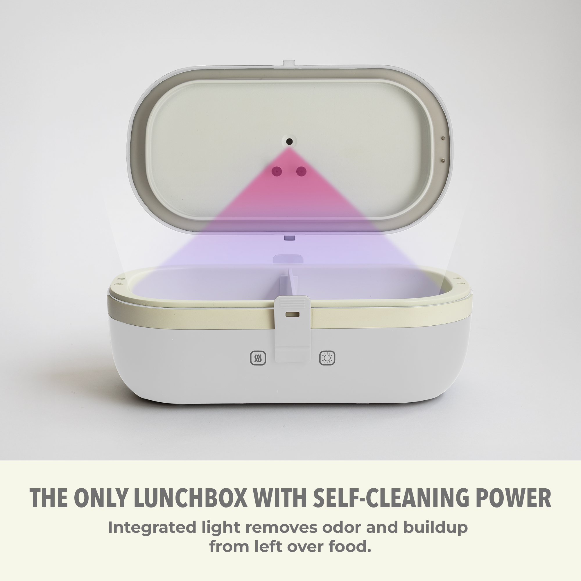 Self-Heating Lunch Box With USB-C Cord and UV LIGHT SANITIZER by Fritaire