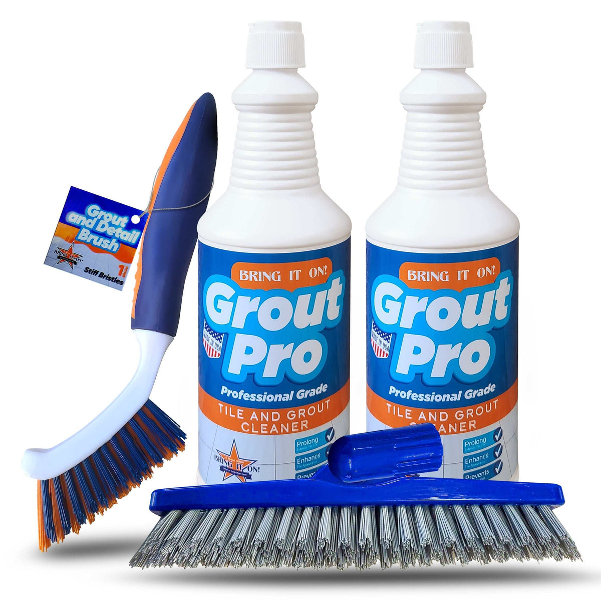 Bring It On Grout Cleaner with Grout Cleaning Brush – 32Fl Oz by Bring It On Cleaner