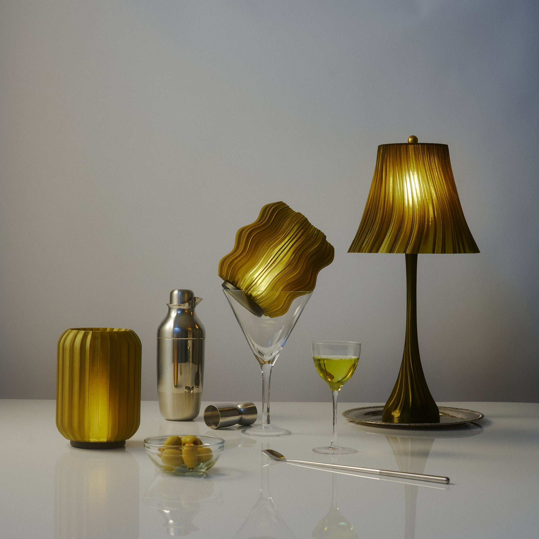 Cordless Mini Wavy Lamp by Wooj Design