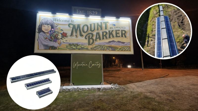 Solar Billboard Light – IP65 Waterproof | 9W LED Aluminum Linear Wall Lamp BICSSL‑04 by Brighticonic