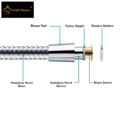 69 Inch Shower Hose For Hand Held Shower Heads,Stainless Steel Kink-Free Hose by brightshowers