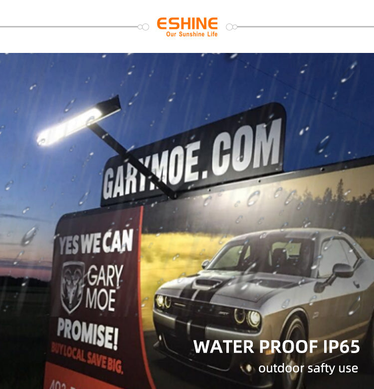 Solar Billboard Light – IP65 Waterproof | 9W LED Aluminum Linear Wall Lamp BICSSL‑04 by Brighticonic