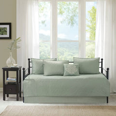 6-Piece Country Cottage Quilted Seafoam Green Reversible Daybed Cover Set by Homemaintenancesupplies2