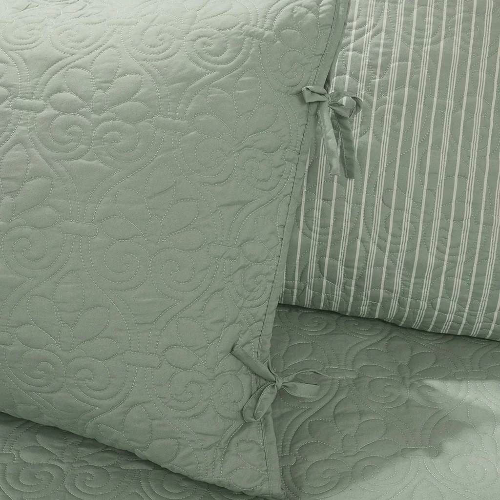 6-Piece Country Cottage Quilted Seafoam Green Reversible Daybed Cover Set by Homemaintenancesupplies2