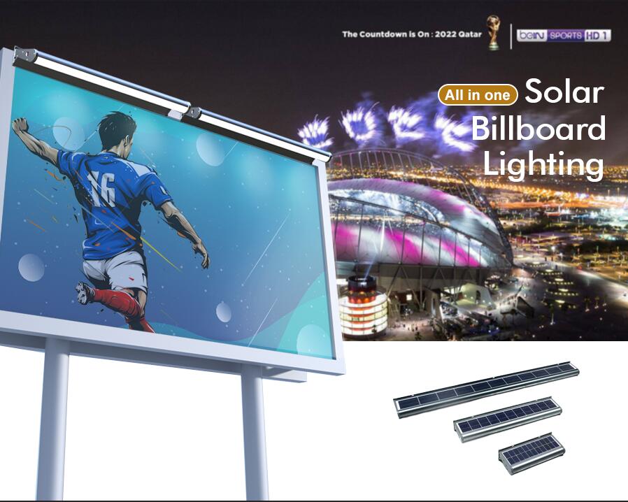 Solar Billboard Light – IP65 Waterproof | 9W LED Aluminum Linear Wall Lamp BICSSL‑04 by Brighticonic