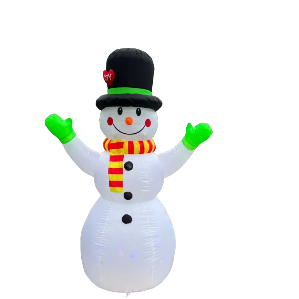 2.4m Rotating Snowman Inflatable Christmas Decoration with LED Lights by CAN