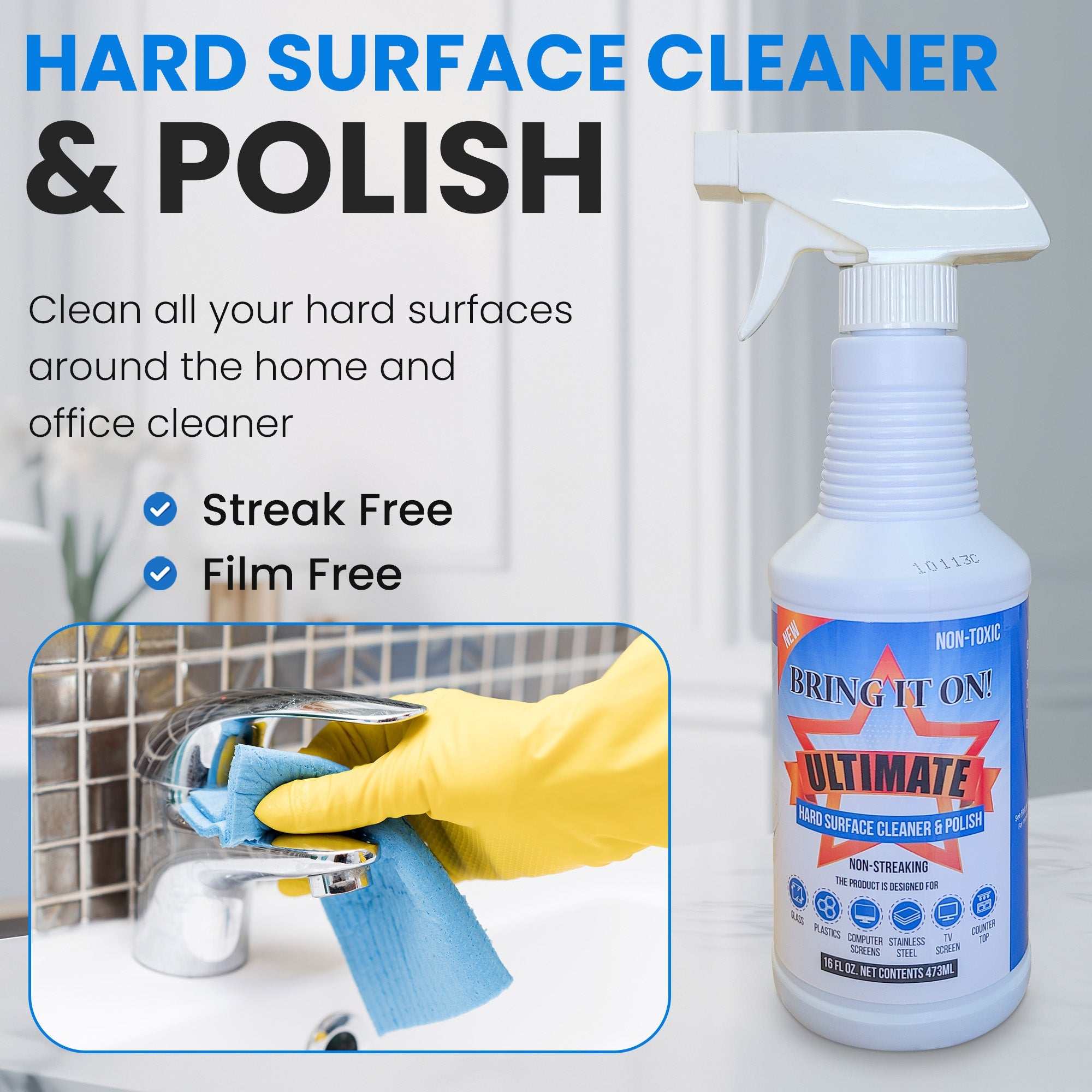 Kitchen and Bathroom Cleaning Kit Large Set by Bring It On Cleaner