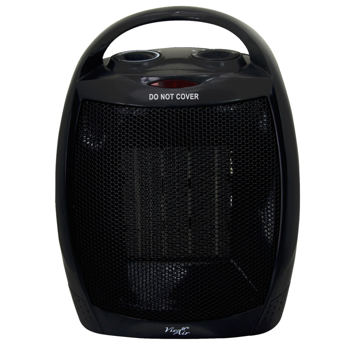 Vie Air 1500W Portable 2 Settings Black Ceramic Heater with Adjustable Thermostat by VIE AIR