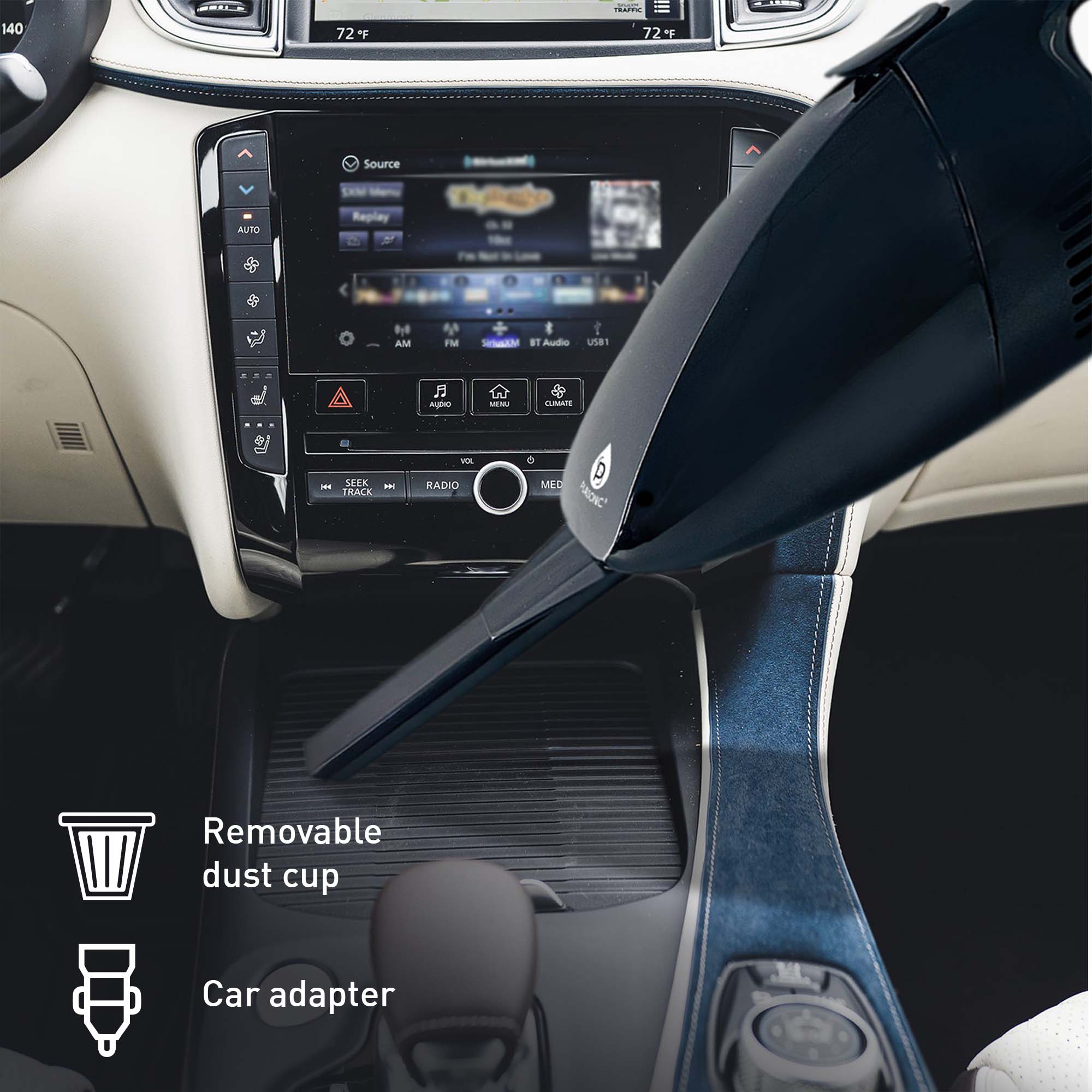 Pursonic Dual-Purpose Car & Handheld Vacuum Bundle – USB Rechargeable Cordless & Car Vacuum Cleaner Set by Pursonic