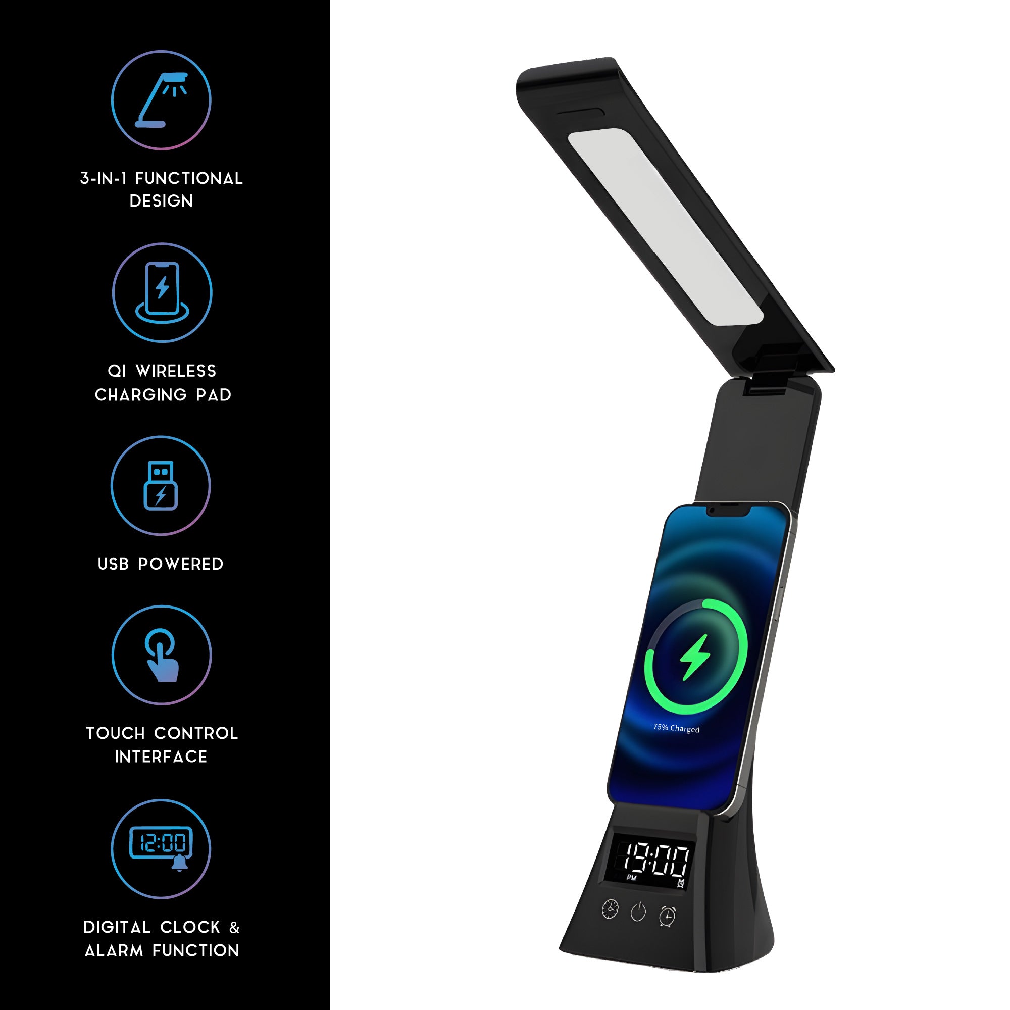 The Modern Workspace Productivity Bundle: Pursonic 3-in-1 LED Desk Lamp + Sip & Charge Wireless & Mug Warmer by Pursonic