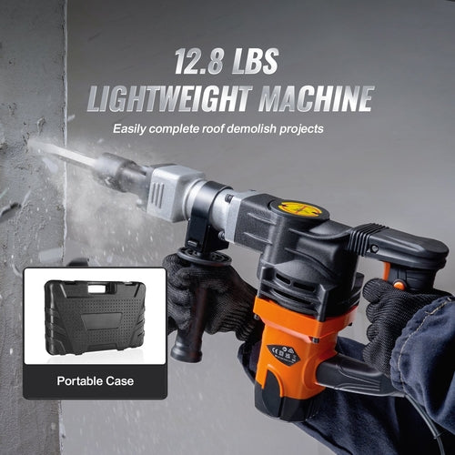 Demolition Jack Hammer Concrete Breaker 1400W Electric Hammer 2 Chisel by Homemaintenancesupplies2