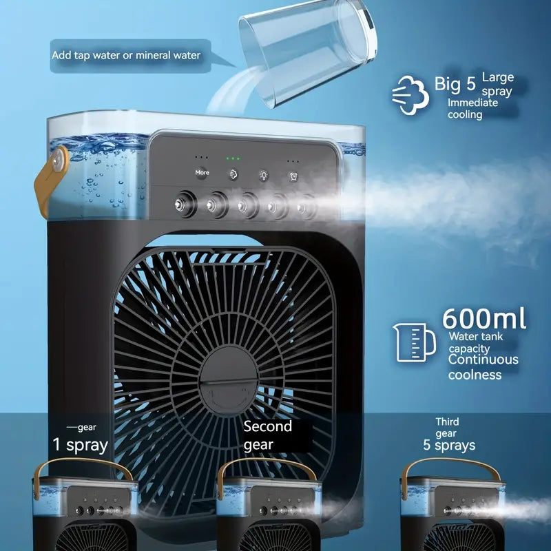 Portable Humidifier Fan AIr Conditioner Household Small Air Cooler by TM
